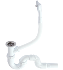 S Siphon With Overflow And Flexible Pipe (Ø32-50) (Vertical)
