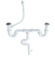 S Siphon With Overflow,flexible And Machine Connection (Ø32) (Side)