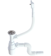 Bottle Siphon With Overflow And Flexible Pipe (Ø32-50) (Side)